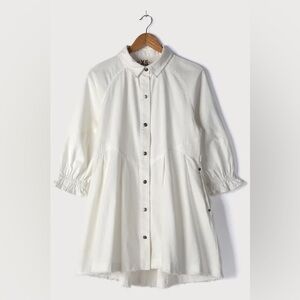 We The Free White Denim Dress Sz Small